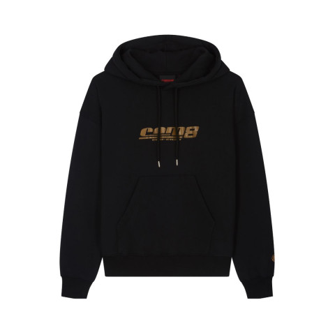 HERITAGE HOODIE CLASSIC LOGO GOLD BLACK